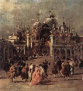 GUARDI, Francesco Piazza di San Marco (detail) dh oil painting artist